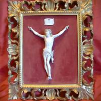 SPLENDIDO QUADRO con CRISTO CROCIFISSO –1800 -