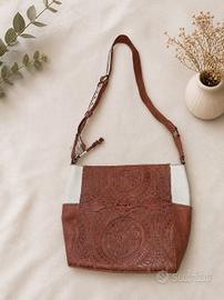Borsa Desigual boho-chic originale/ pelle+tessuto