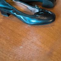 ballerine in pelle nera Valleverde 