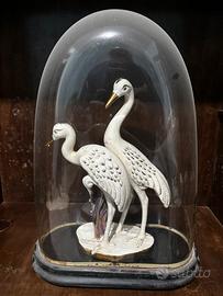 Coppia aironi in porcellana