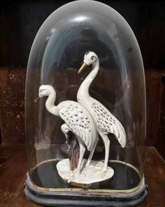 Coppia aironi in porcellana