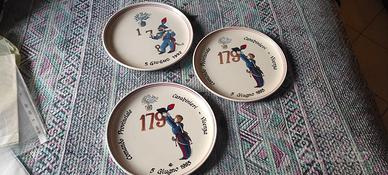 3 piatti ceramica vintage Carabinieri Vicenza