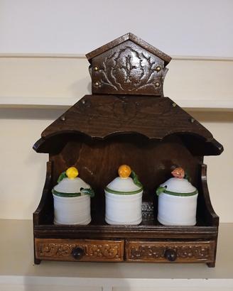 mobiletto per barattoli  vintage 