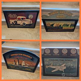 Quadri in legno da esposizione vintage