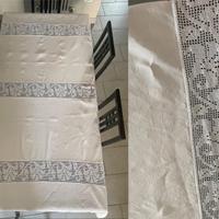 Tovaglia Vintage ultracentenaria canapa uncinetto