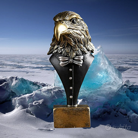 Soprammobile Statuetta Fermacarte Aquila in Resina