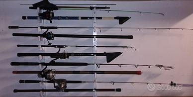 canne da pesca e mulinelli