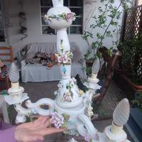 Lampadario Capodimonte originale  firmato Bassano 