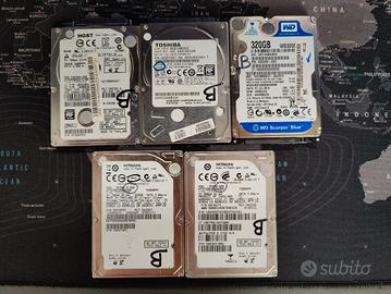Lotto 5 HDD Laptop 2,5 320GB testati funzionanti