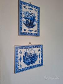 coppia di Azulejos portoghesi vintage