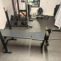 Panca palestra regolabile con accessorio gambe