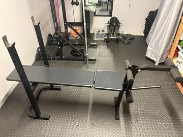 Panca palestra regolabile con accessorio gambe