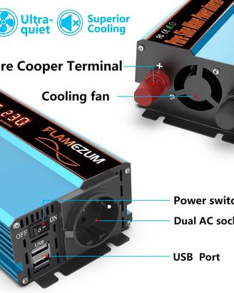 Inverter 12V Onda Sinusoidale Pura