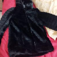 giubbino pelliccia ecologica foto allegate cappucc