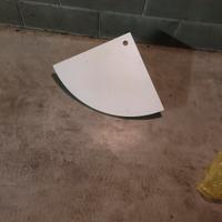 Mensola angolare bianca 50×50x1.8 cm