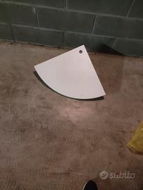 Mensola angolare bianca 50×50x1.8 cm