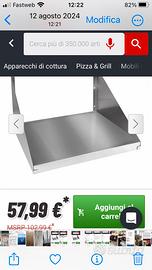 Mensola in acciaio per microonde