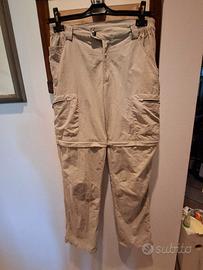 pantaloni beige poliestere cargo Brugi uomo 52
