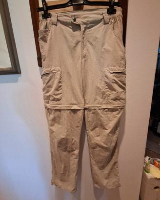 pantaloni beige poliestere cargo Brugi uomo 52