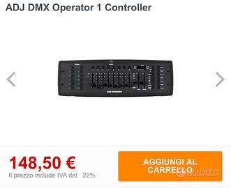 Centralina audio luci dj adj operator