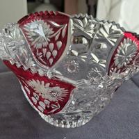 Vecchia ciotola in cristallo Anna Hütte Germania