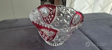 Vecchia ciotola in cristallo Anna Hütte Germania