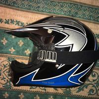 Casco più occhiali da motocross