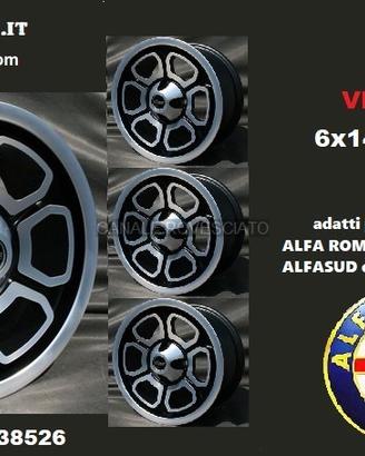 Cerchi vega 14 4x98 alfa romeo 33 75 90 alfetta