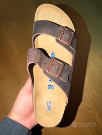 Sandalo Birkenstock Marrone soft footbed 45