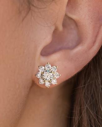 orecchini dorati con moissanite 