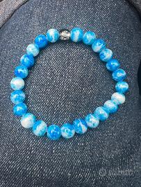 Braccialetto  pietre naturali 8 mm blu