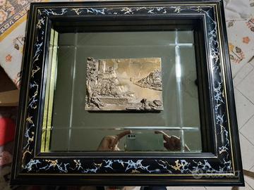 Quadro con struttura in altorilievo in argento 925