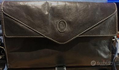 Borsa con tracolla in pelle marchiata Trussardi