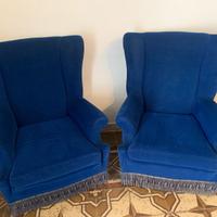 Divano +2 poltrone stile bergere tessuto originale
