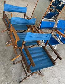 Sedie ( tipo da regista e rosse tipo da ufficio )