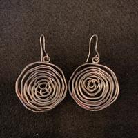 Orecchini a spirale in argento 925 rodiato