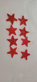 set stelle rosse e dorate decorazioni albero