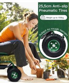 Carrello portavasi giardino con seduta Waldbeck