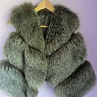 Gilet in vera pelliccia di volpe silver
