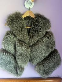 Gilet in vera pelliccia di volpe silver