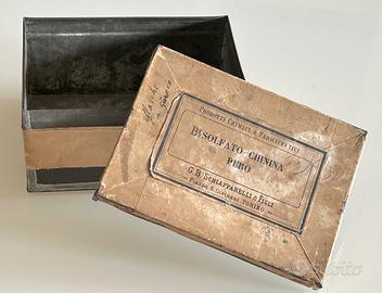 Antica scatola di latta Schiapparelli e Figli