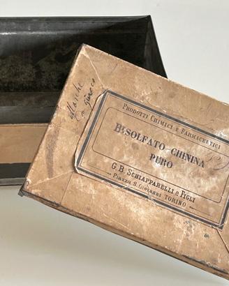 Antica scatola di latta Schiapparelli e Figli