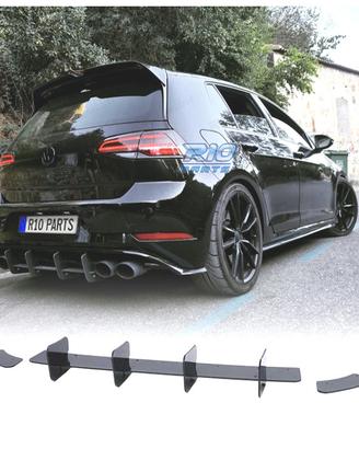 DIFFUSORE VOLKSWAGEN VW GOLF 7 7.5 GTI NERO LUCIDO