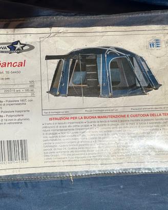 Tenda campeggio 6 posti tipo casetta