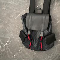 Gucci Soft Zaino GG Supreme Blu/Rosso Nero/Grigio