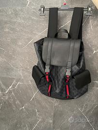 Gucci Soft Zaino GG Supreme Blu/Rosso Nero/Grigio