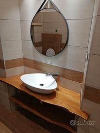 tavoli e mensole per bagni in legno massello 