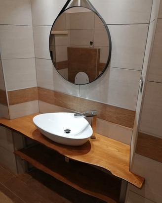 tavoli e mensole per bagni in legno massello 