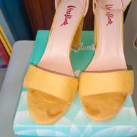 Sandali gialle tacco 100