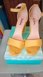 Sandali gialle tacco 100